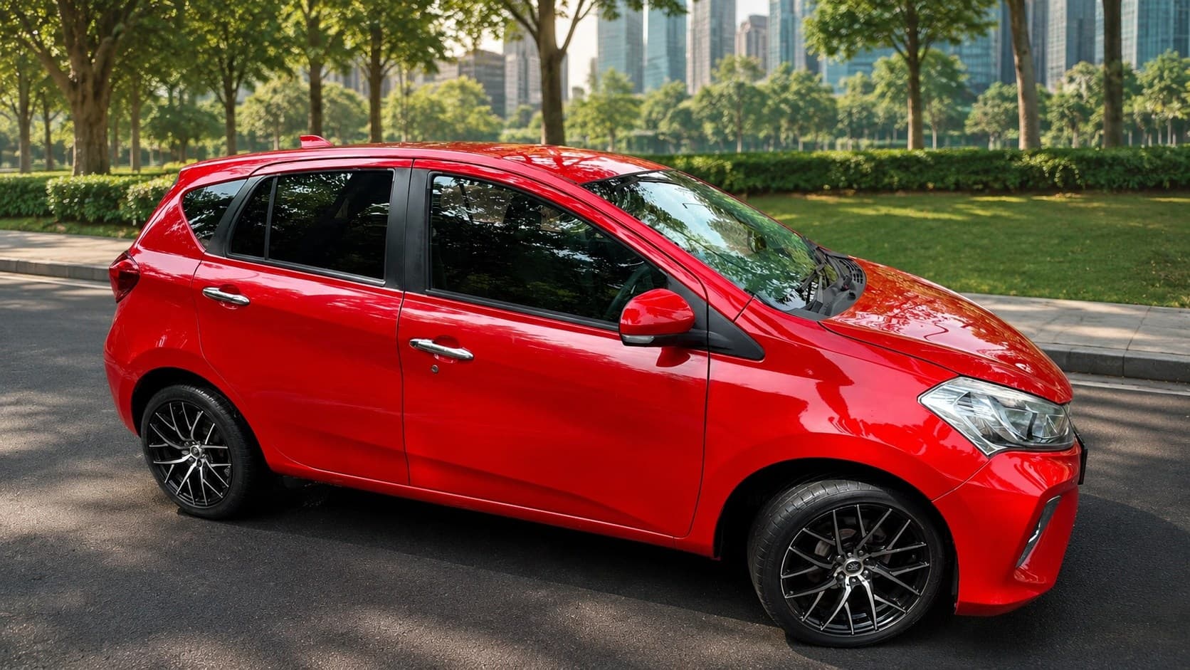 雪兰莪吉隆坡自驾租车 - Perodua Perodua Myvi Red (Hatchback)